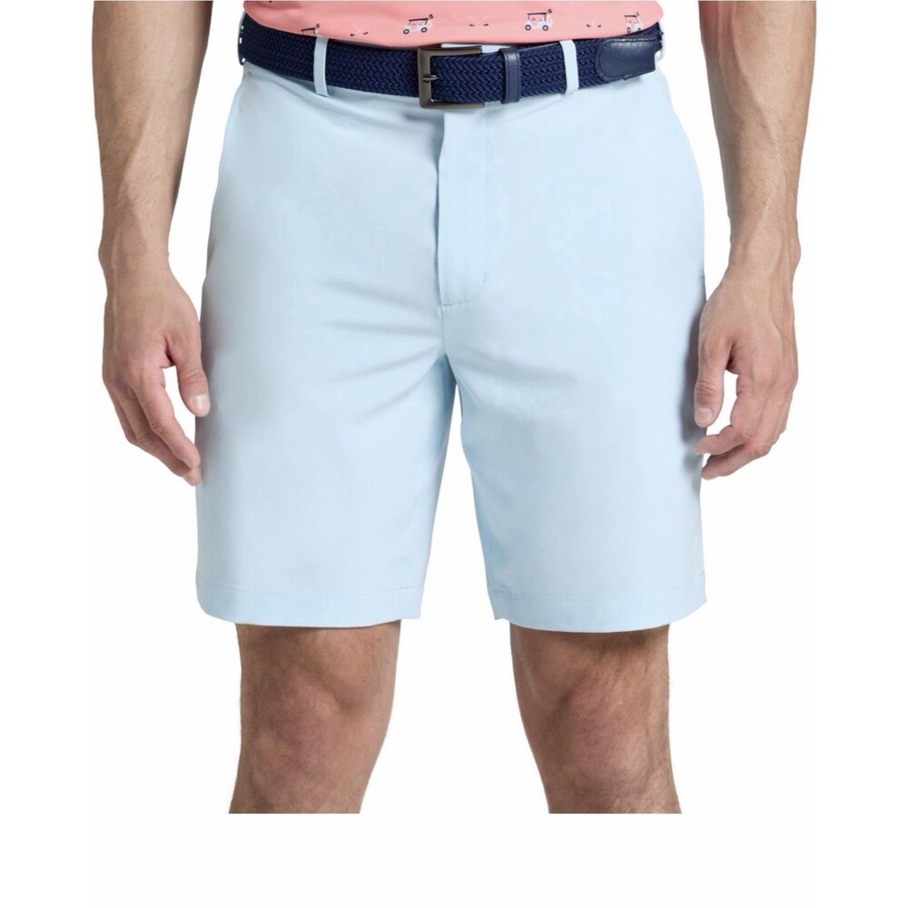 Walter Hagen P11 Mens 9" Easy Waist Performance Golf Shorts Soft Blue W30 NWT